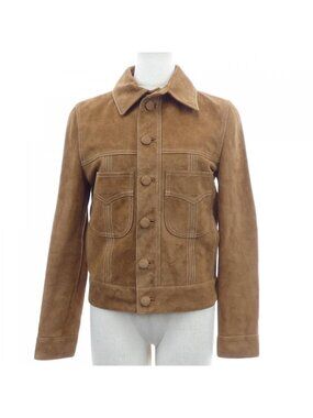 Celine Leather Jacket Brown